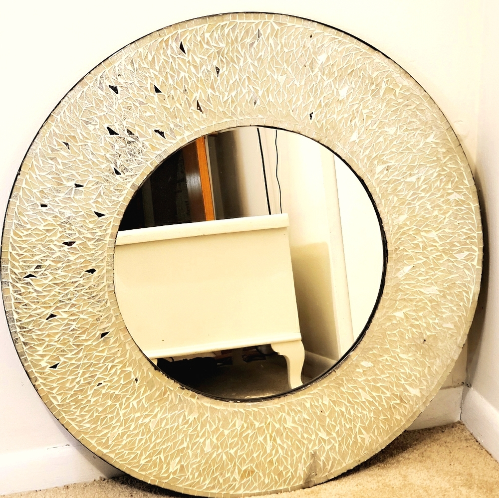 Round Mosaic Mirror